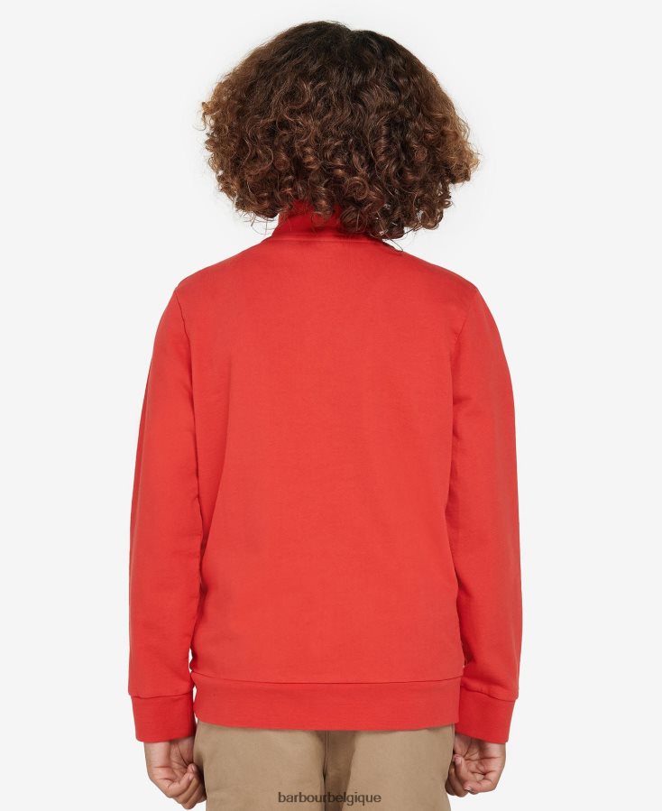 vêtements Barbour demi-zip floyd gris chiné garçons T2L6ZP2517