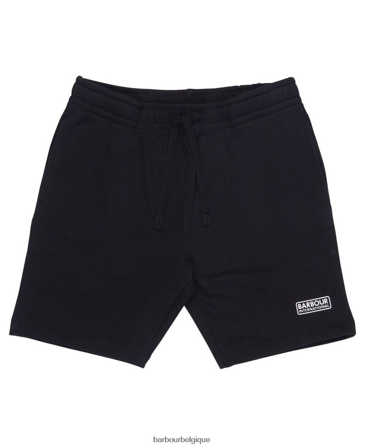 vêtements Barbour ensemble short et sweat demi-zip trick noir classique garçons T2L6ZP2536