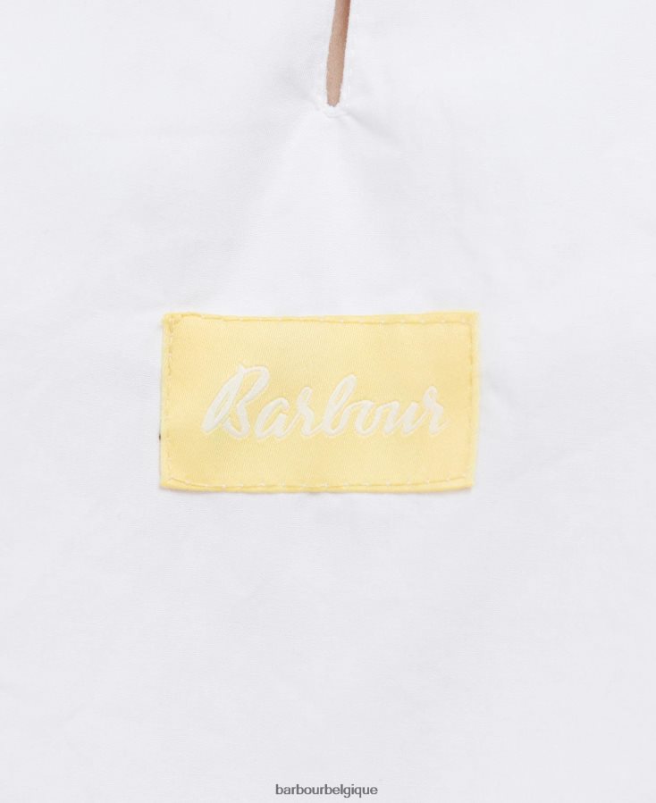 vêtements Barbour robe coraline blanc cassé filles T2L6ZP2569