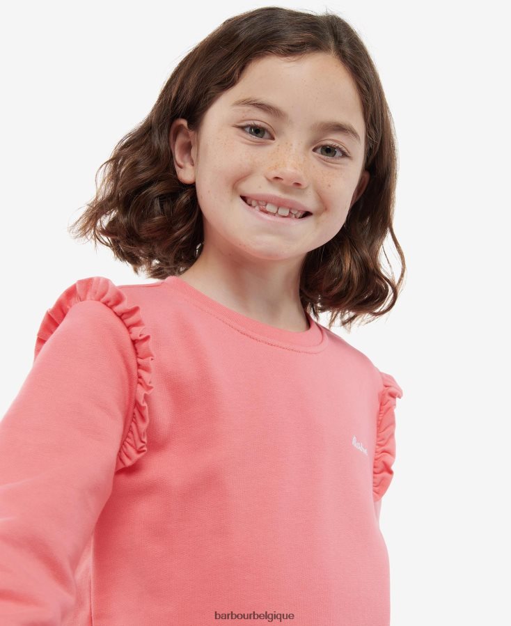 vêtements Barbour robe de lyla poinçon rose filles T2L6ZP2570