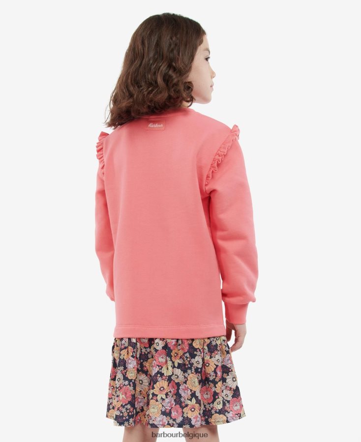 vêtements Barbour robe de lyla poinçon rose filles T2L6ZP2570