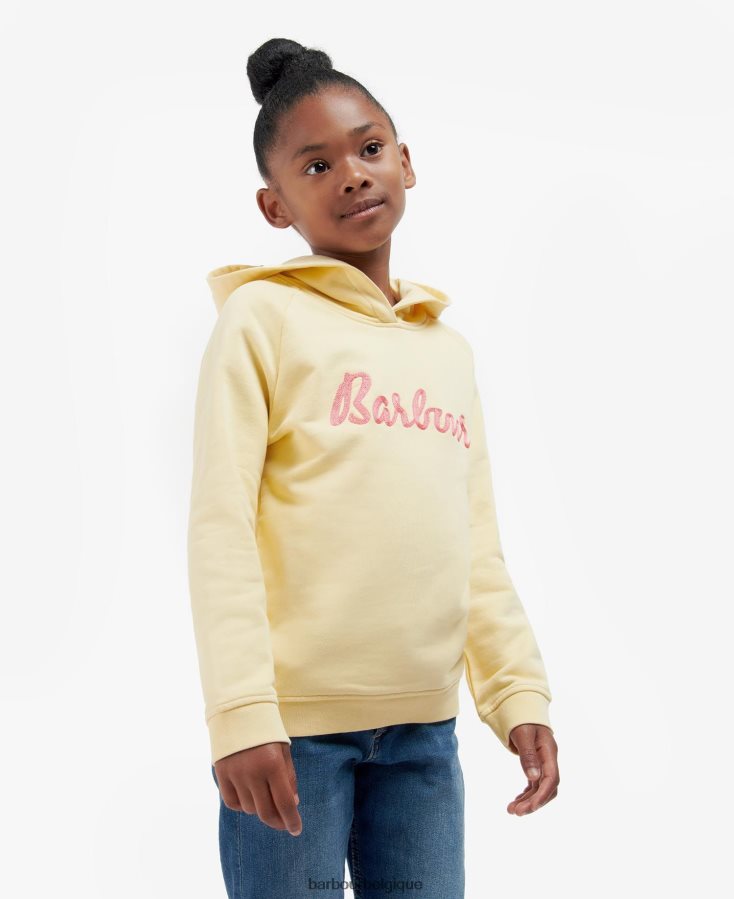 vêtements Barbour sweat à capuche otterburn primevère filles T2L6ZP2572