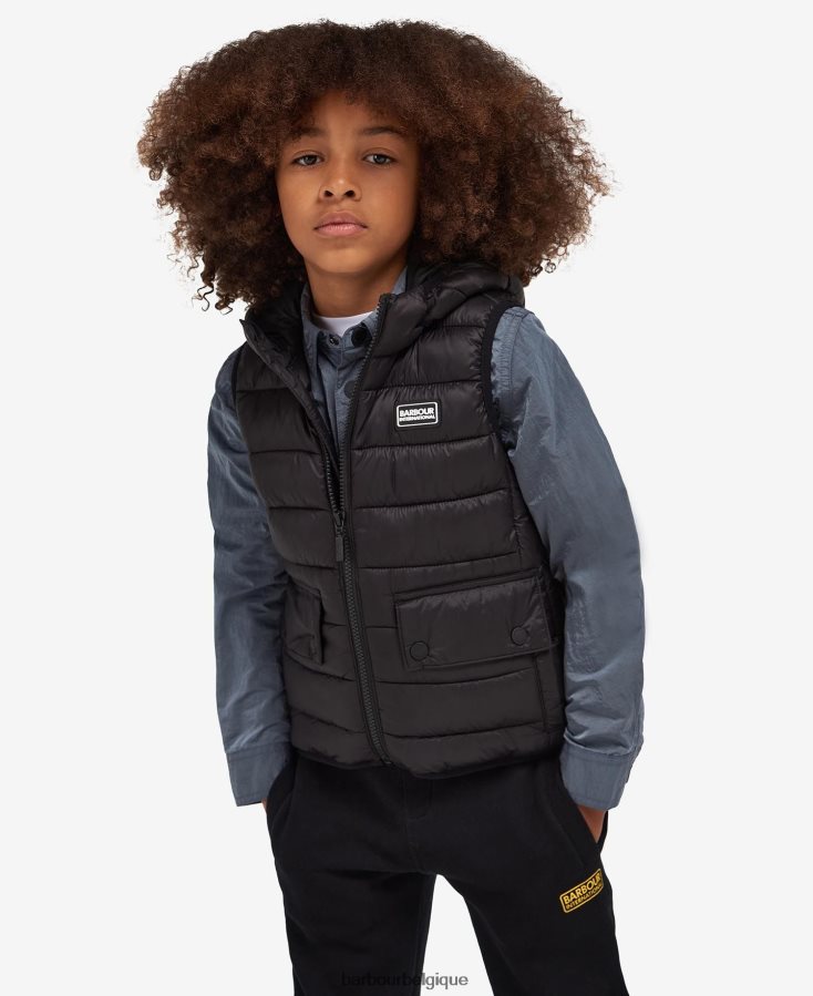vêtements Barbour gilet de course à capuche orange classique garçons T2L6ZP2495