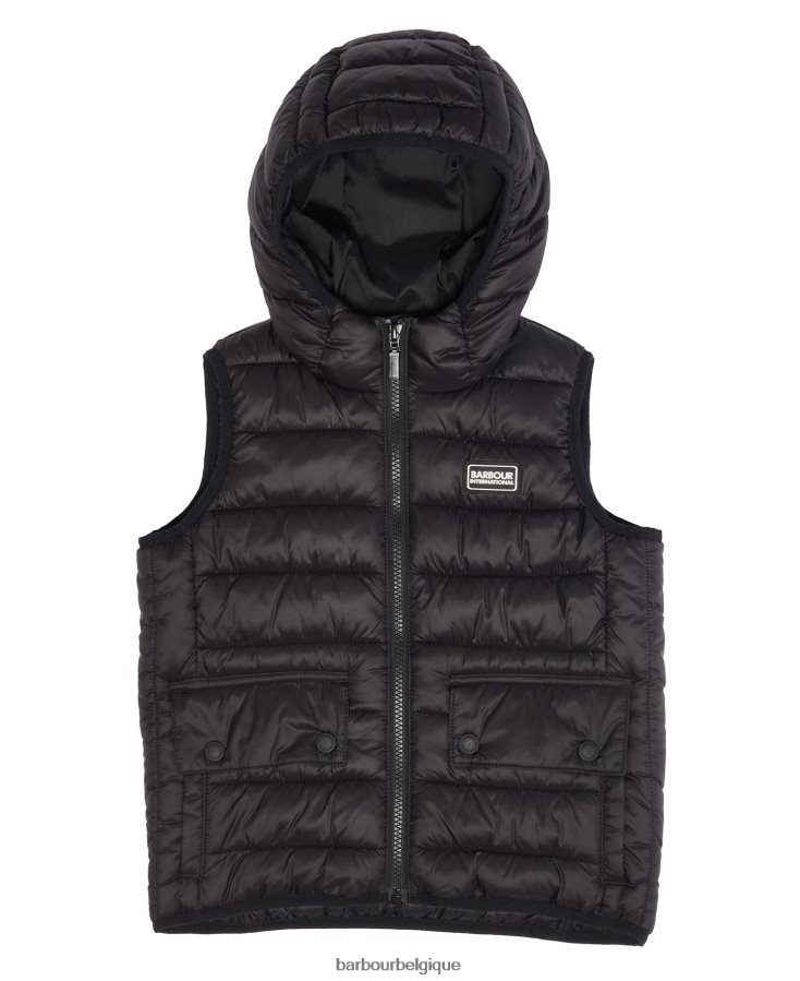 vêtements Barbour gilet de course à capuche orange classique garçons T2L6ZP2495