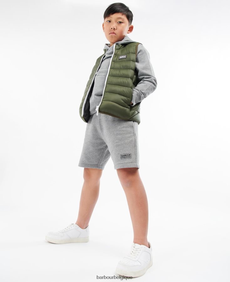 vêtements Barbour gilet de roseau noir jaune garçons T2L6ZP2496