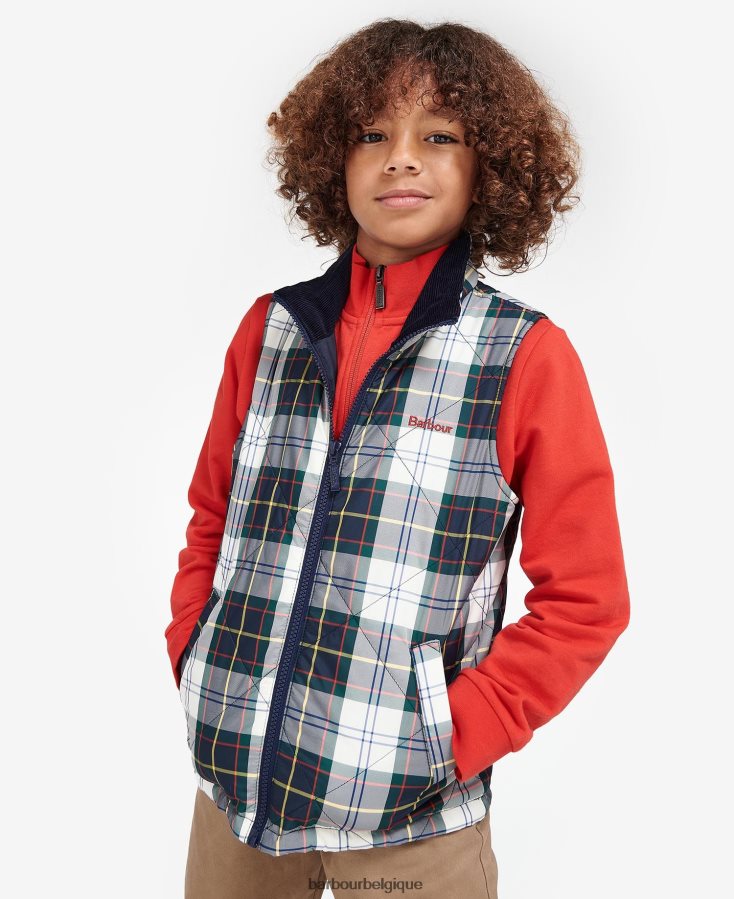 vêtements Barbour gilet finnar tartan de lierre d'été garçons T2L6ZP2494