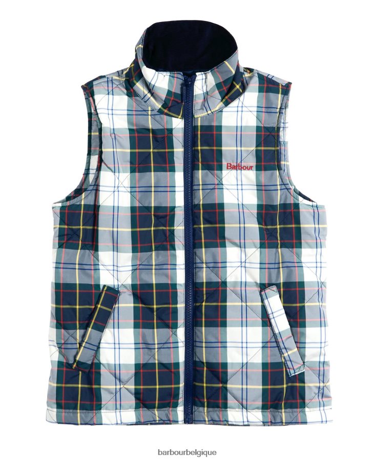 vêtements Barbour gilet finnar tartan de lierre d\'été garçons T2L6ZP2494