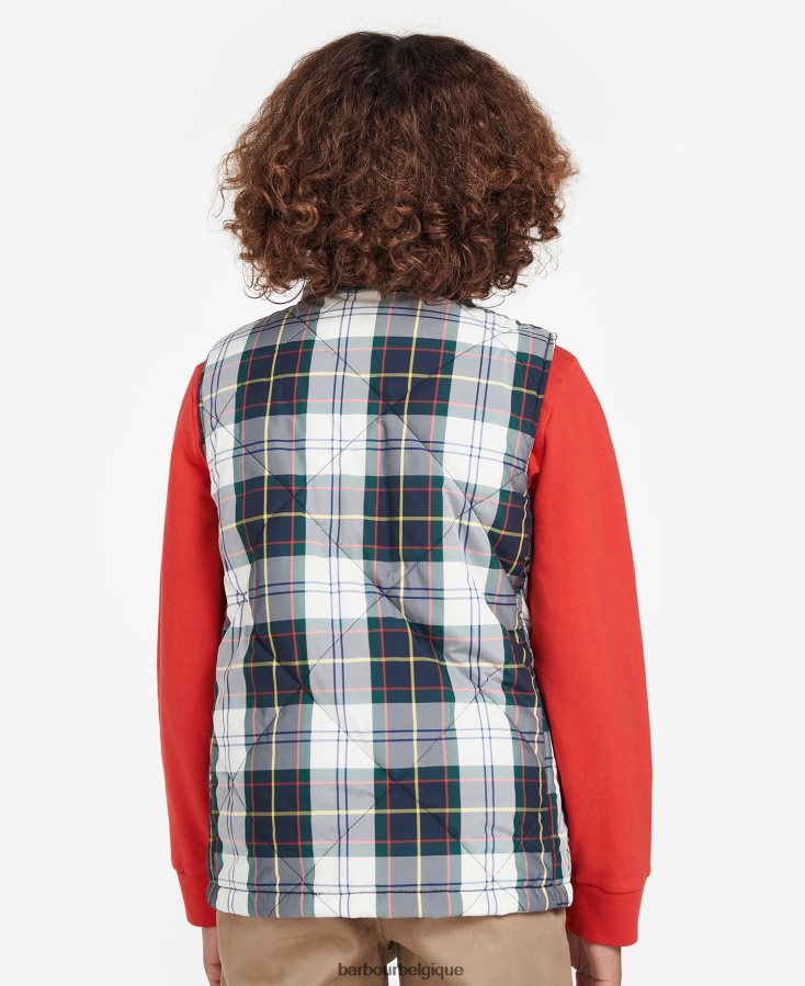 vêtements Barbour gilet finnar tartan de lierre d\'été garçons T2L6ZP2494