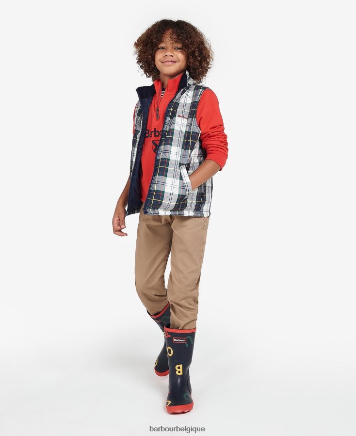 vêtements Barbour gilet finnar tartan de lierre d\'été garçons T2L6ZP2494