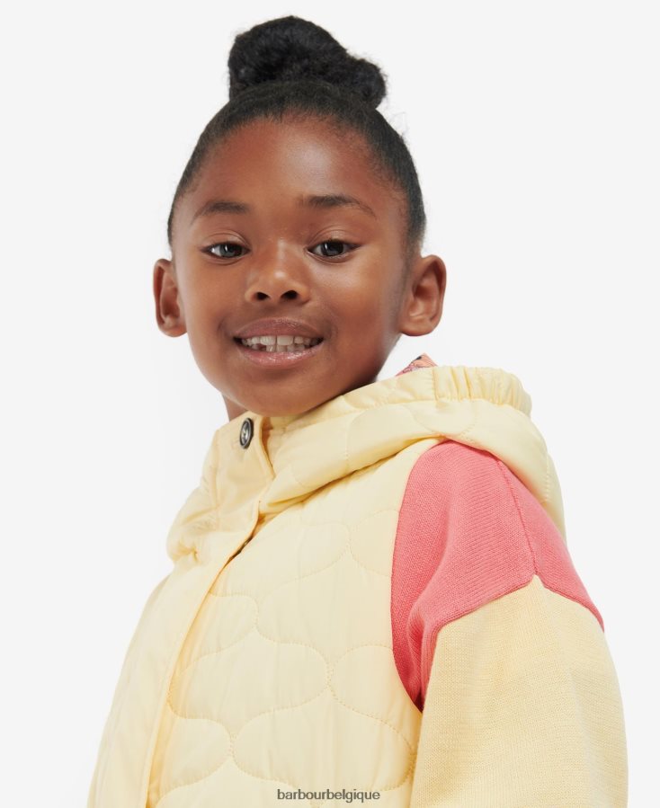 vêtements Barbour gilet long nahla primevère/fleuri rétro filles T2L6ZP2557