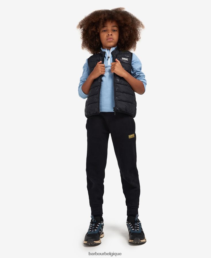 vêtements Barbour gilet roseau imprimé noir classique garçons T2L6ZP2491
