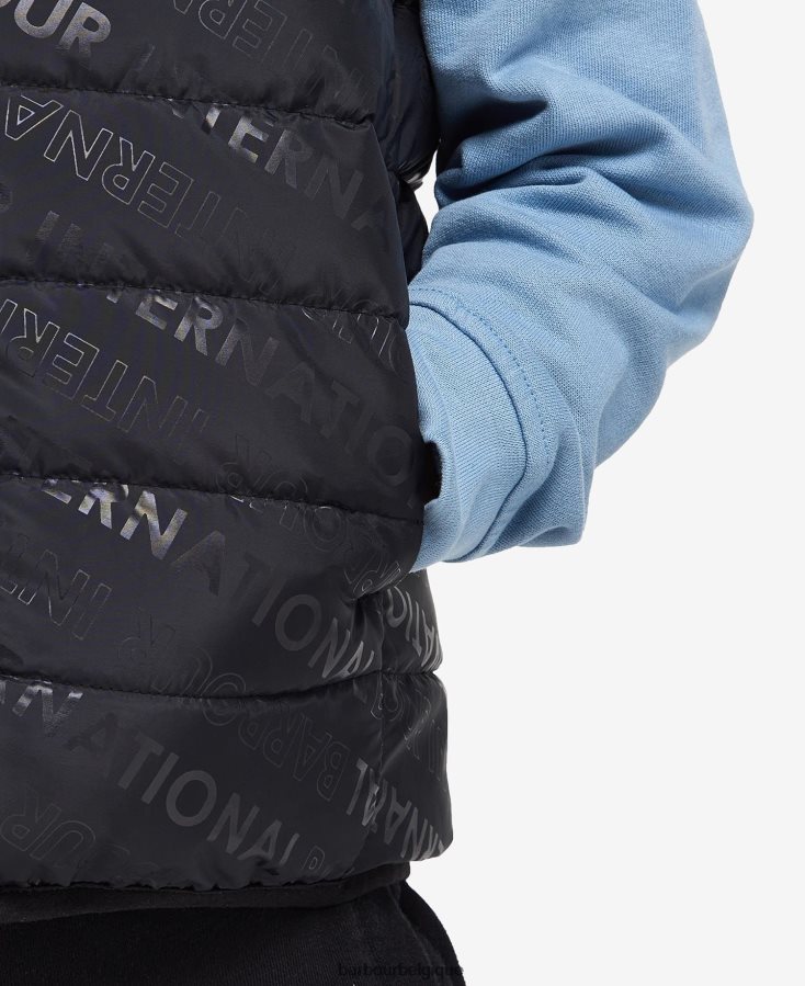 vêtements Barbour gilet roseau imprimé noir classique garçons T2L6ZP2491