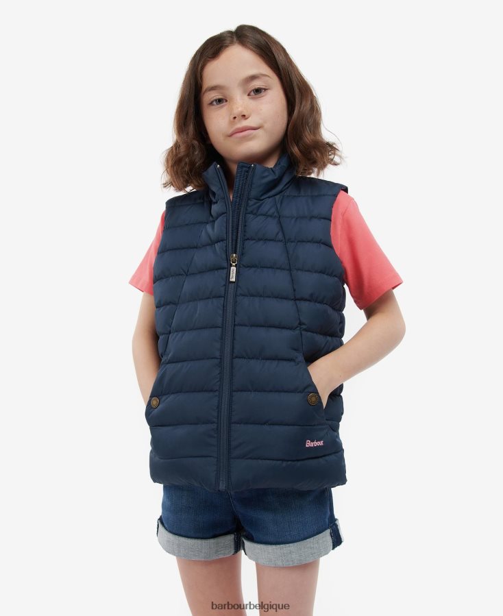 vêtements Barbour gilet yara chien multi marine/marine filles T2L6ZP2552