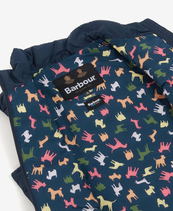 vêtements Barbour gilet yara chien multi marine/marine filles T2L6ZP2552