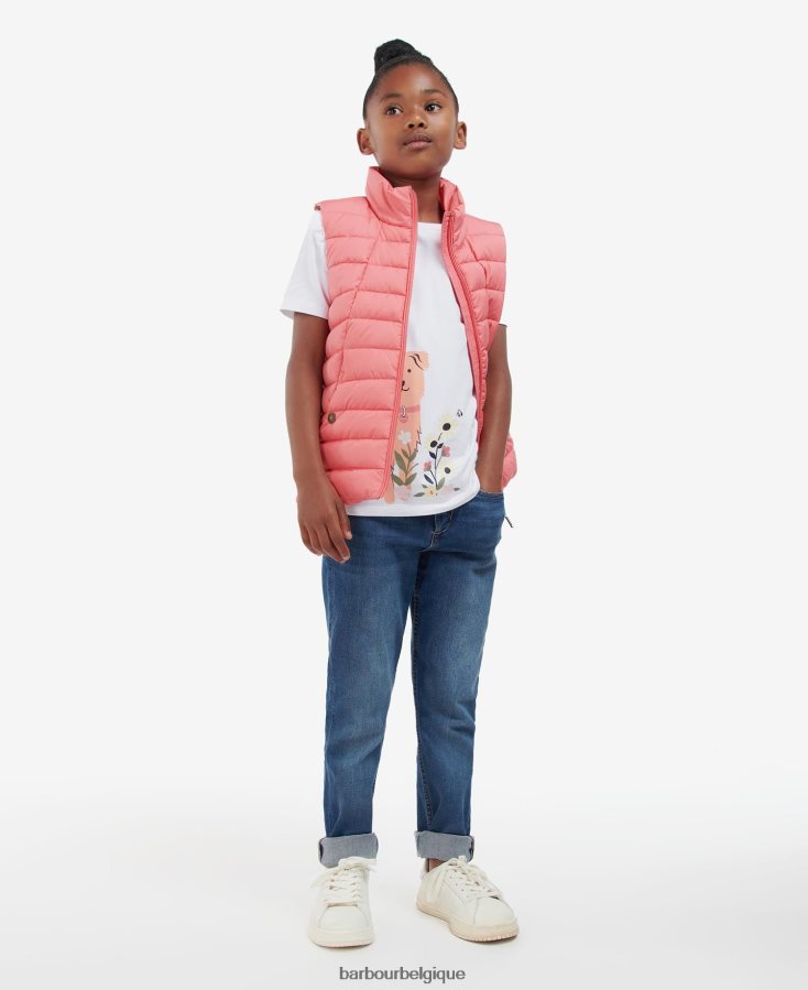 vêtements Barbour gilet yara chien multi marine/marine filles T2L6ZP2554