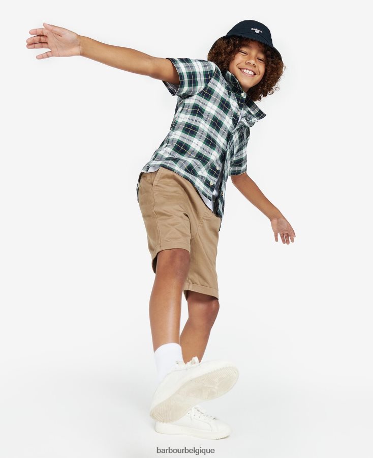 vêtements Barbour chemise tartan oxbridge tartan de lierre d\'été garçons T2L6ZP2515