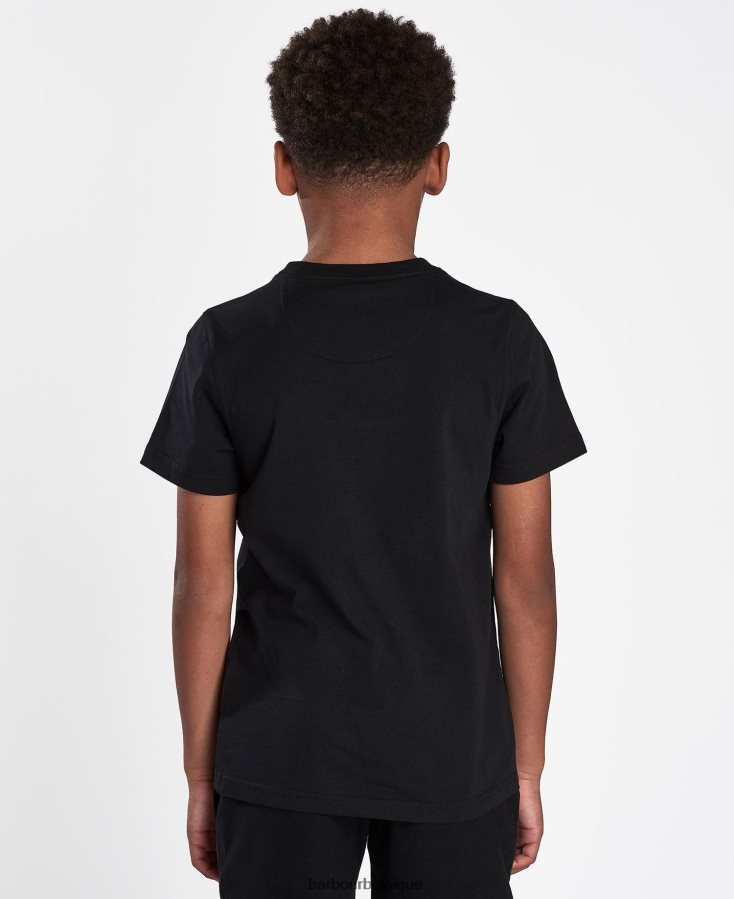 vêtements Barbour international essential langarmshirt grand logo gris chiné garçons T2L6ZP2538