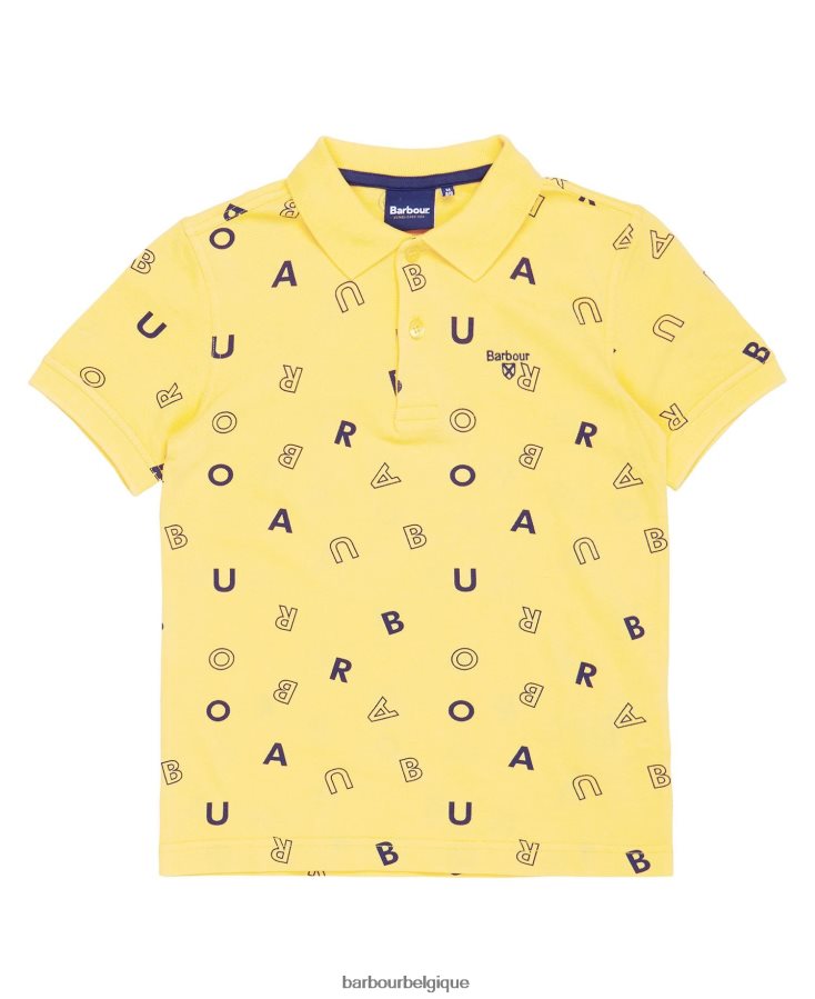 vêtements Barbour polo casper jaune délavé garçons T2L6ZP2518