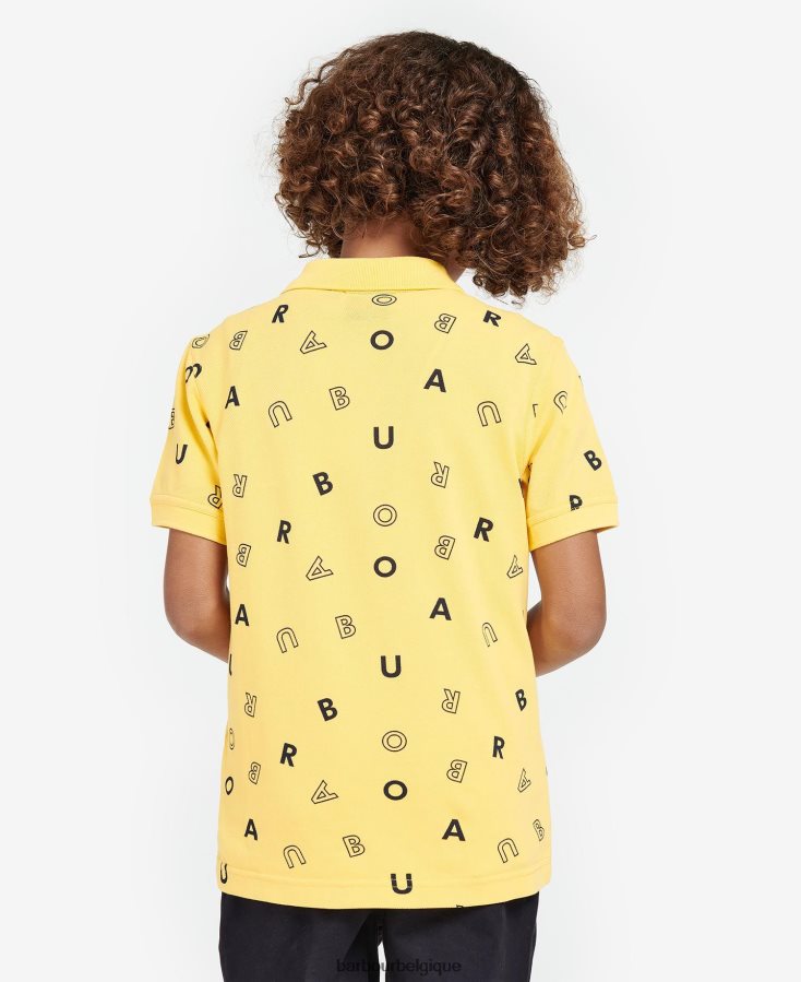 vêtements Barbour polo casper jaune délavé garçons T2L6ZP2518