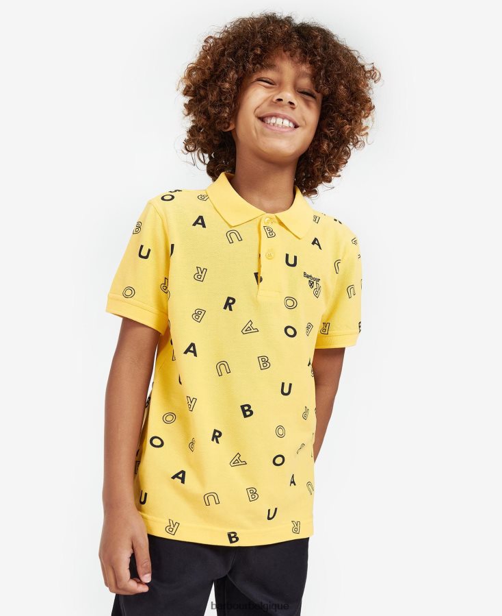 vêtements Barbour polo casper jaune délavé garçons T2L6ZP2518