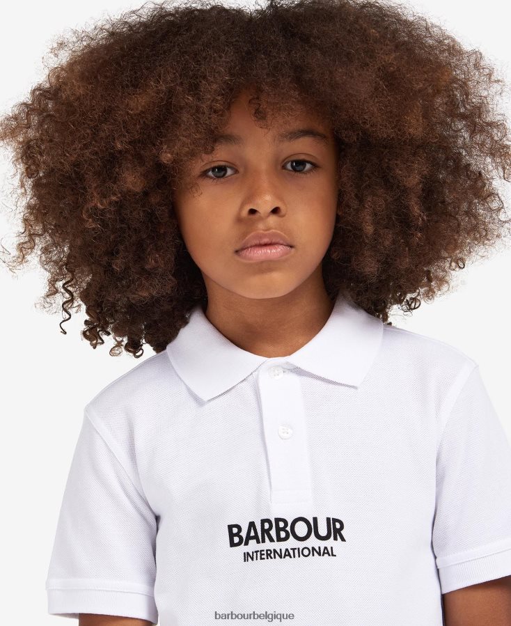 vêtements Barbour polo de formule orange épicée garçons T2L6ZP2533