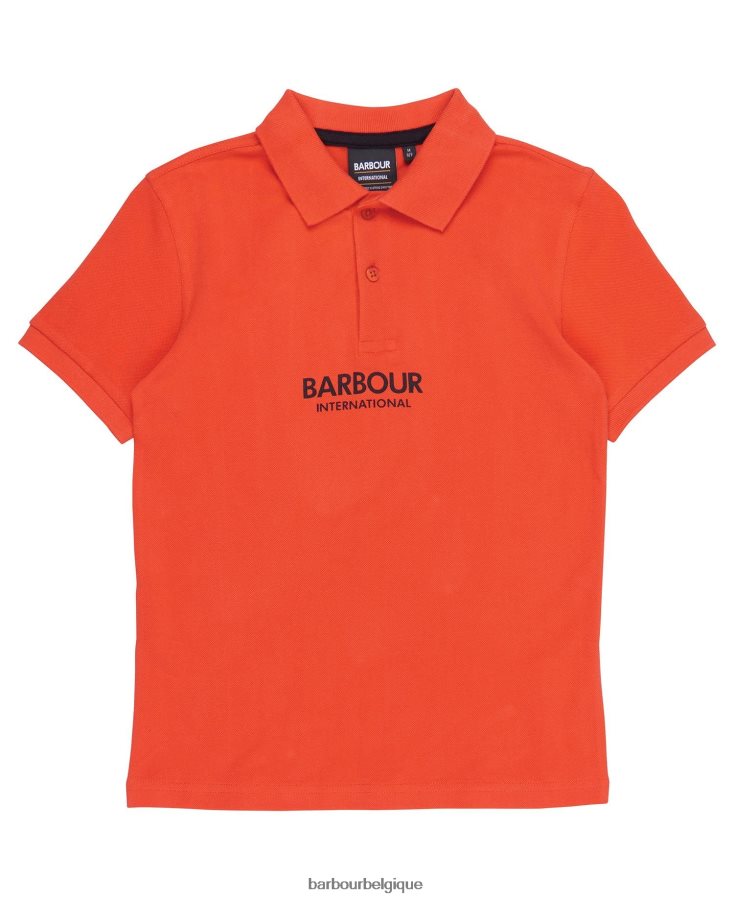 vêtements Barbour polo de formule orange épicée garçons T2L6ZP2540