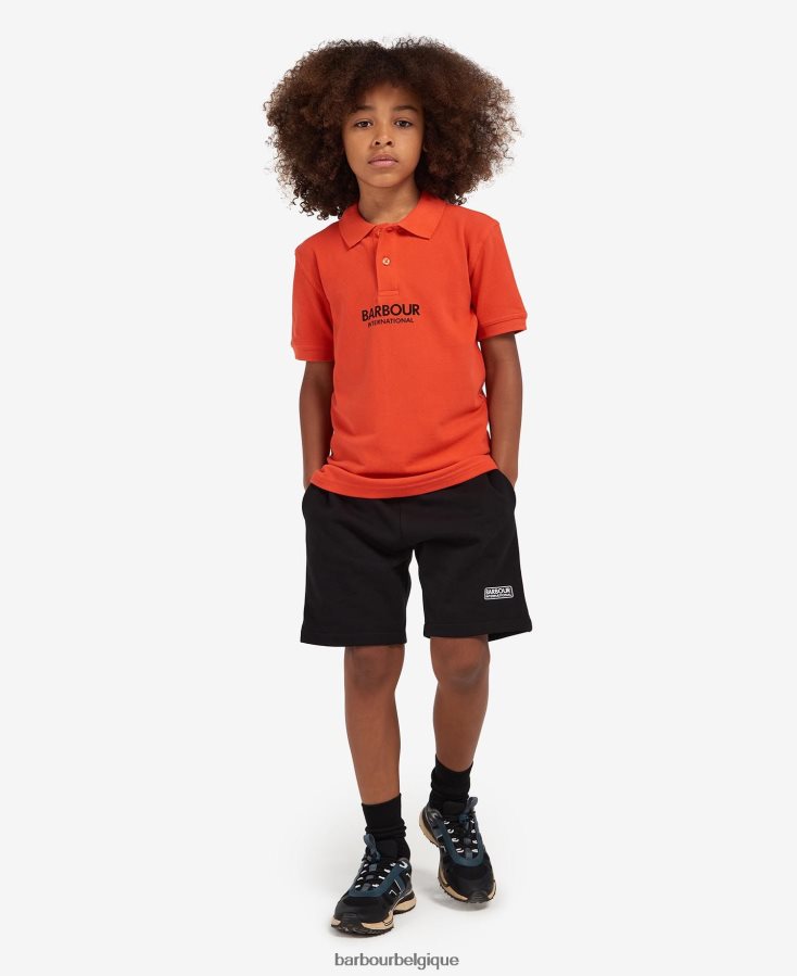 vêtements Barbour polo de formule orange épicée garçons T2L6ZP2540