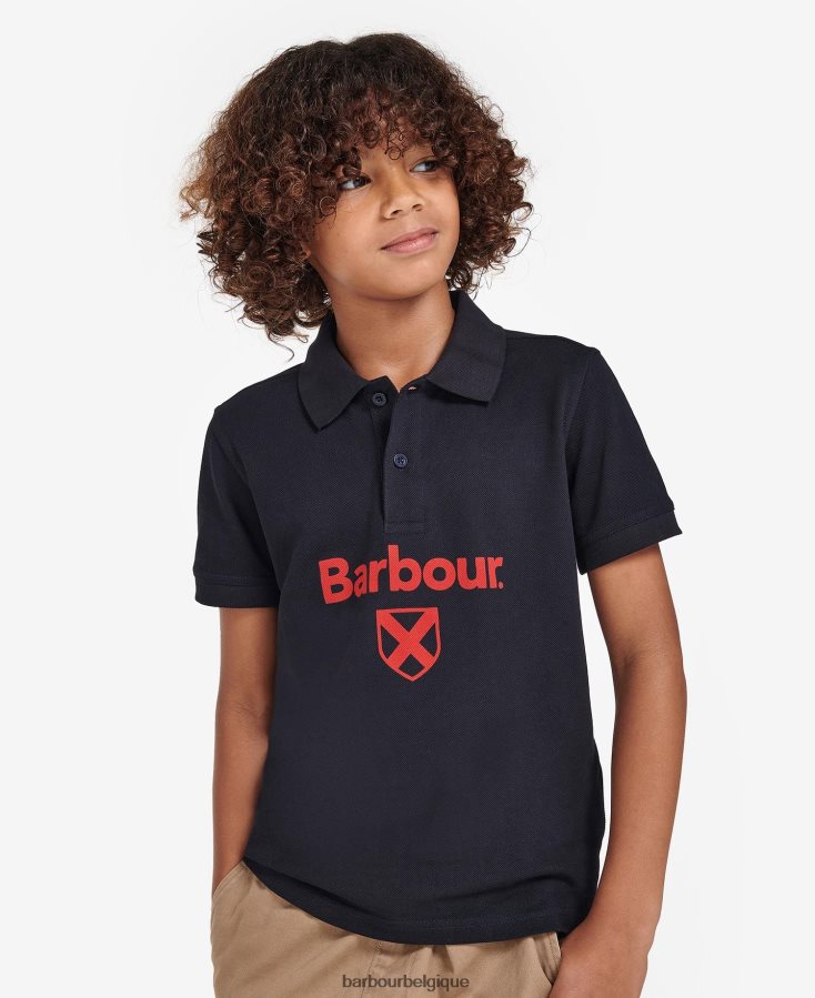 vêtements Barbour polo floyd marine classique garçons T2L6ZP2520