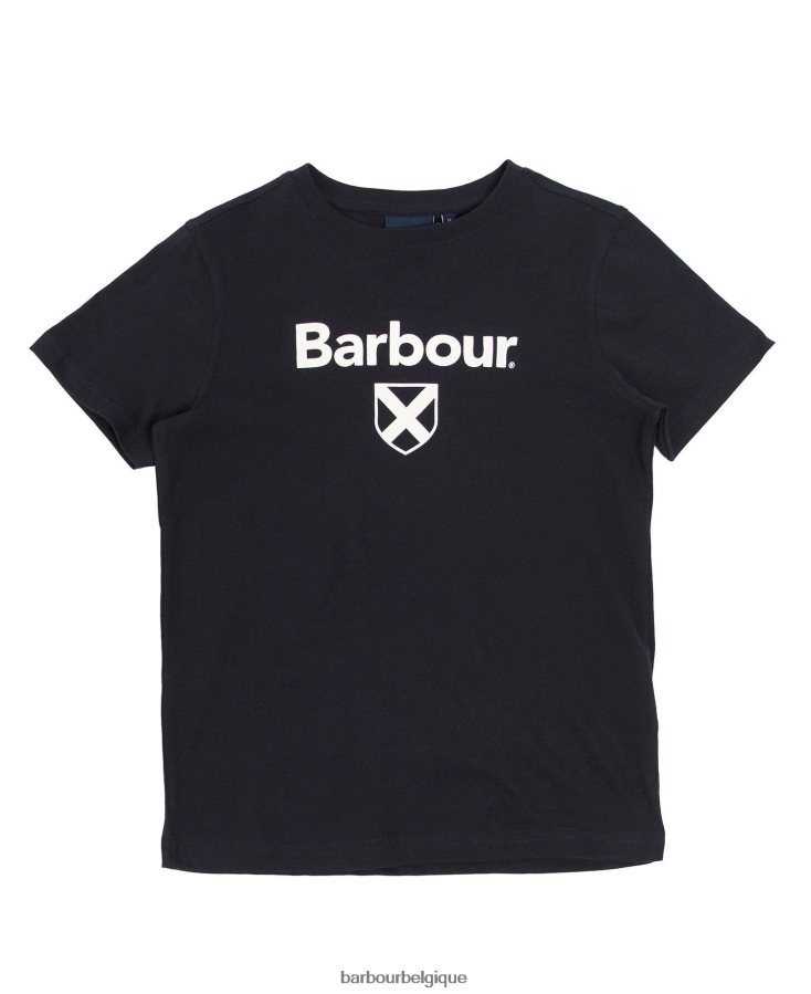 vêtements Barbour t-shirt bouclier essentiel marine classique garçons T2L6ZP2508