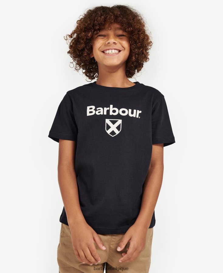 vêtements Barbour t-shirt bouclier essentiel marine classique garçons T2L6ZP2508