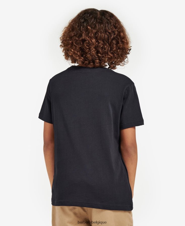 vêtements Barbour t-shirt bouclier essentiel marine classique garçons T2L6ZP2508