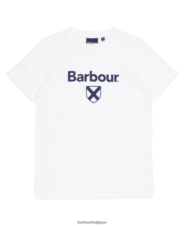 vêtements Barbour t-shirt bouclier essentiel marine classique garçons T2L6ZP2521