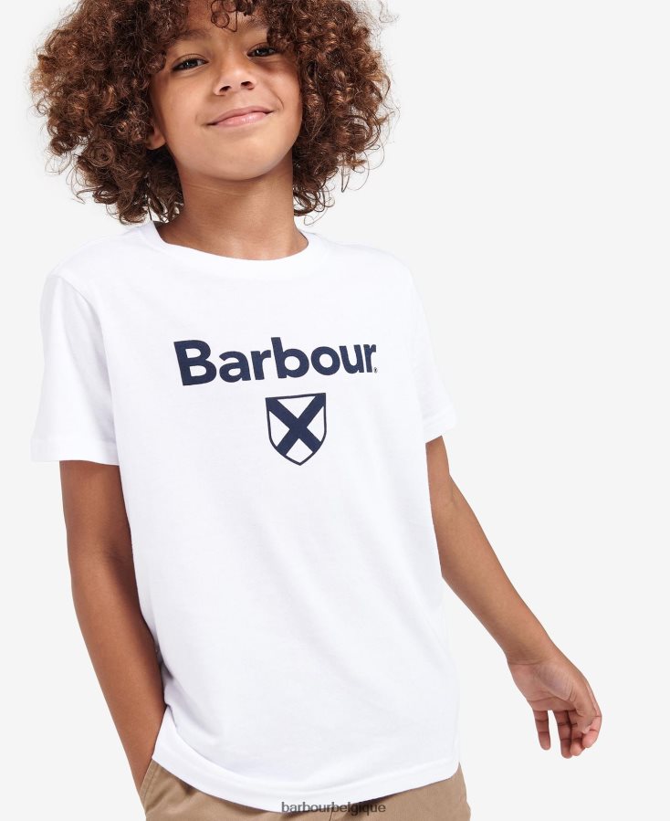 vêtements Barbour t-shirt bouclier essentiel marine classique garçons T2L6ZP2521