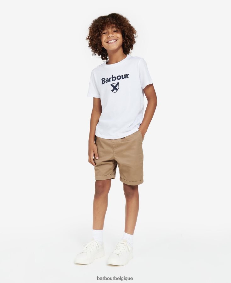 vêtements Barbour t-shirt bouclier essentiel marine classique garçons T2L6ZP2521