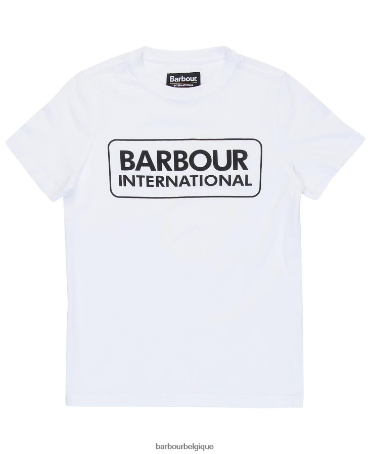 vêtements Barbour t-shirt essentiel à grand logo gris chiné garçons T2L6ZP2527