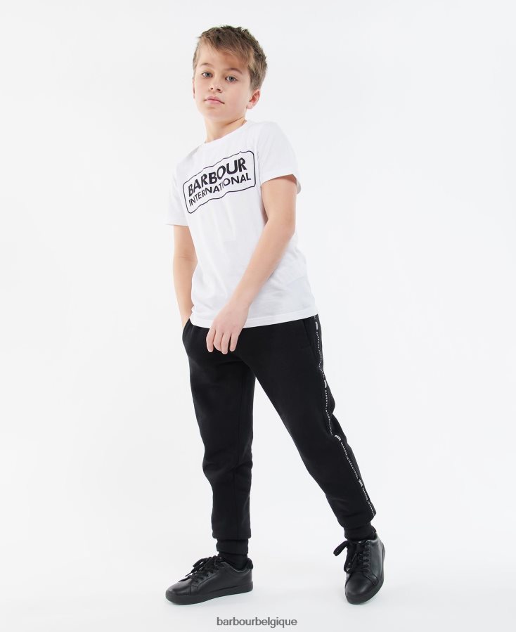 vêtements Barbour t-shirt essentiel à grand logo gris chiné garçons T2L6ZP2527