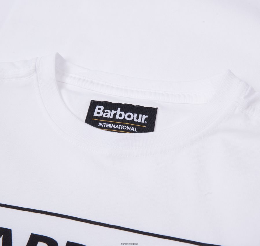 vêtements Barbour t-shirt essentiel à grand logo gris chiné garçons T2L6ZP2527