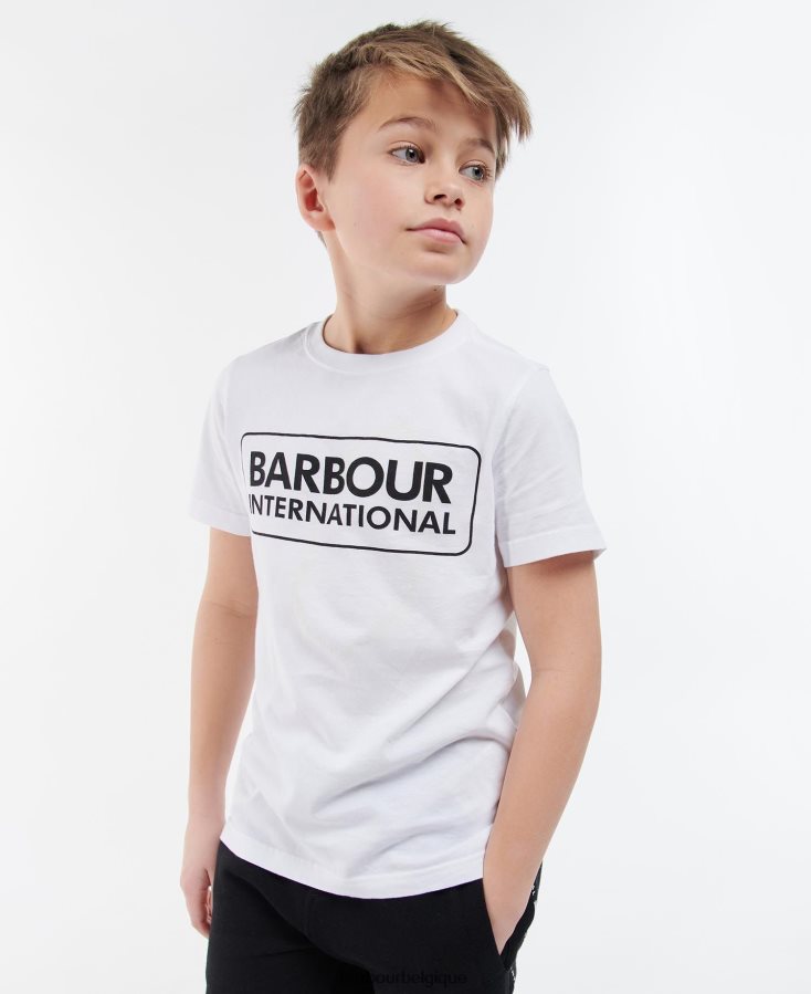 vêtements Barbour t-shirt essentiel à grand logo gris chiné garçons T2L6ZP2527