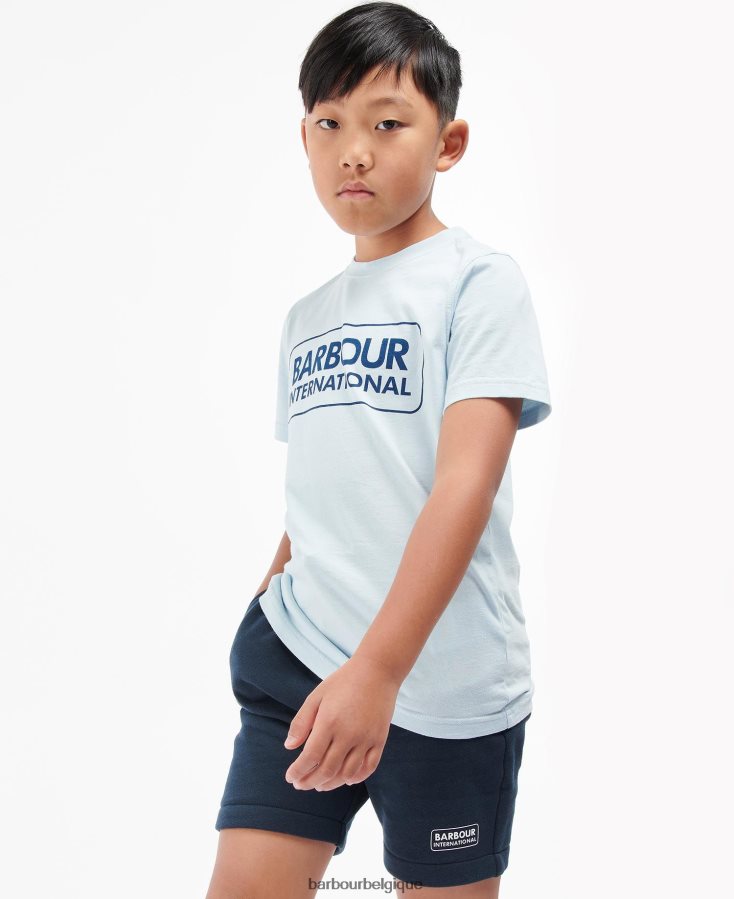 vêtements Barbour t-shirt à logo imprimé gris chiné garçons T2L6ZP2537