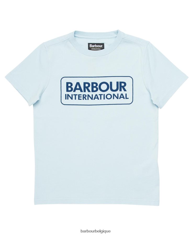 vêtements Barbour t-shirt à logo imprimé gris chiné garçons T2L6ZP2537