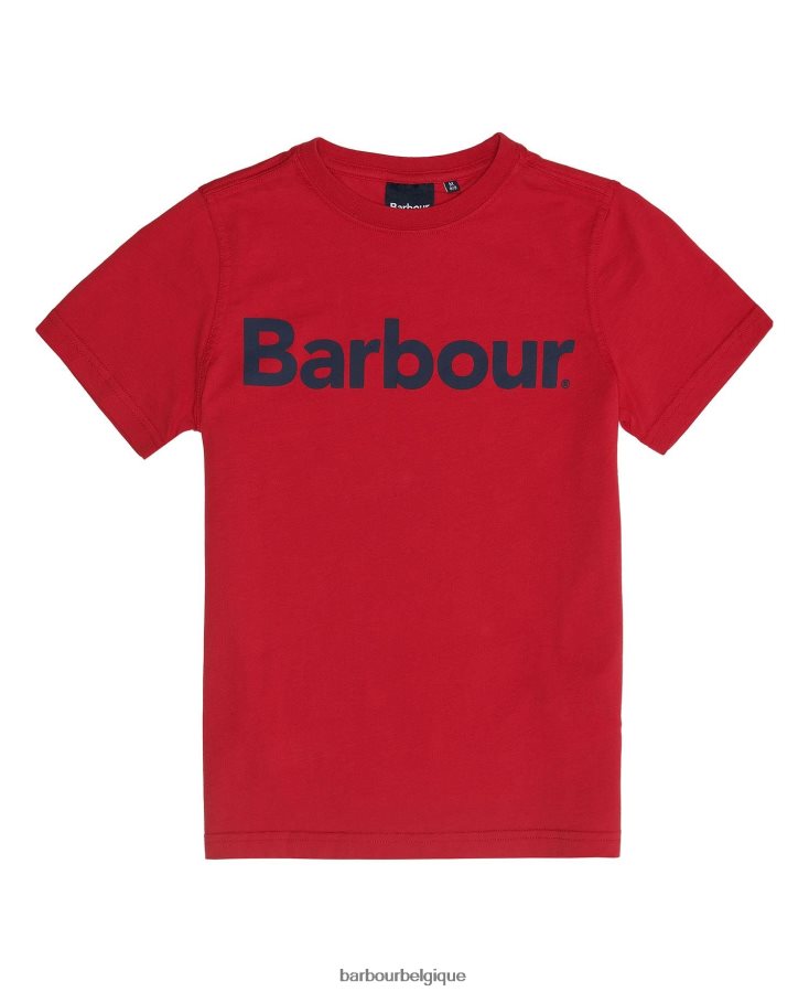 vêtements Barbour t-shirt à logo rouge riche garçons T2L6ZP2501
