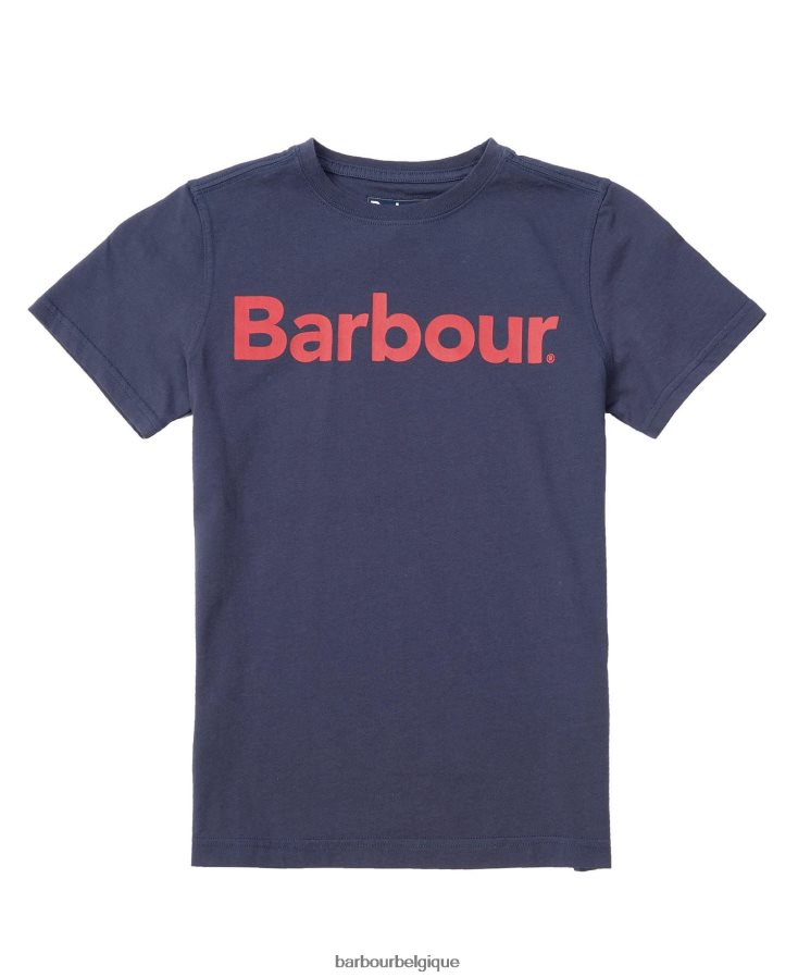 vêtements Barbour t-shirt à logo rouge riche garçons T2L6ZP2514