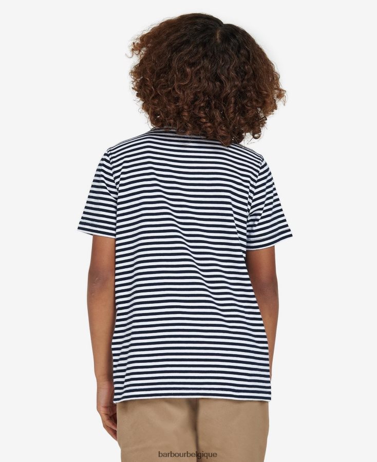 vêtements Barbour tee shirt blake marine classique garçons T2L6ZP2507