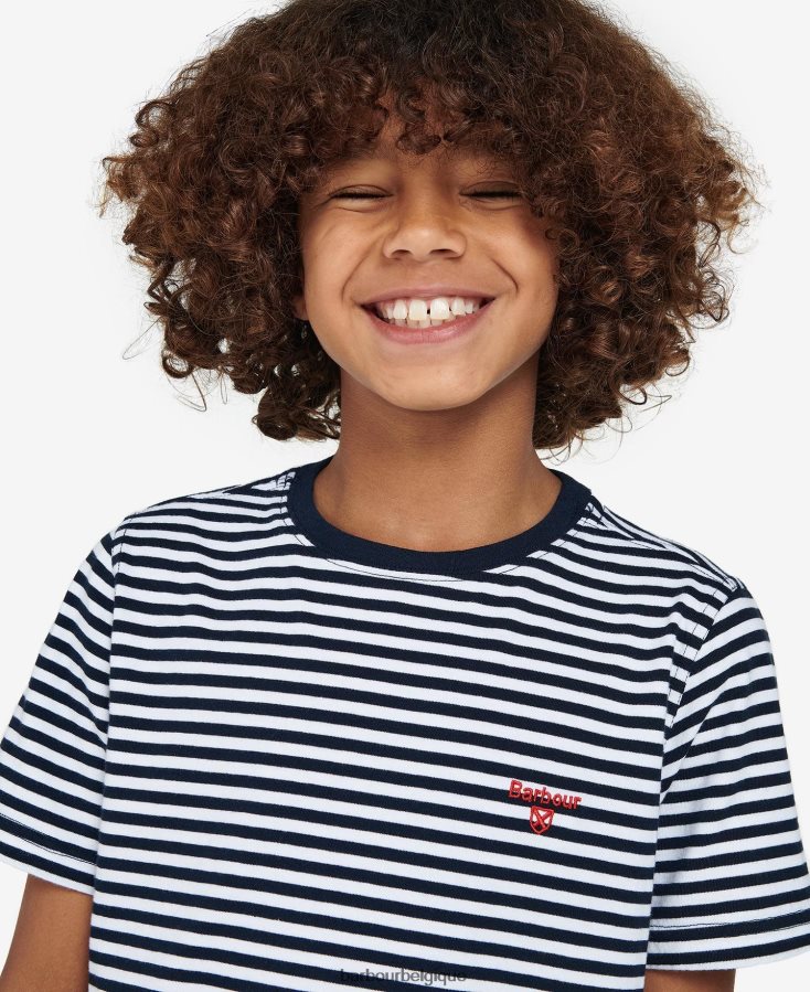 vêtements Barbour tee shirt blake marine classique garçons T2L6ZP2507