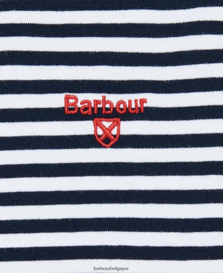 vêtements Barbour tee shirt blake marine classique garçons T2L6ZP2507