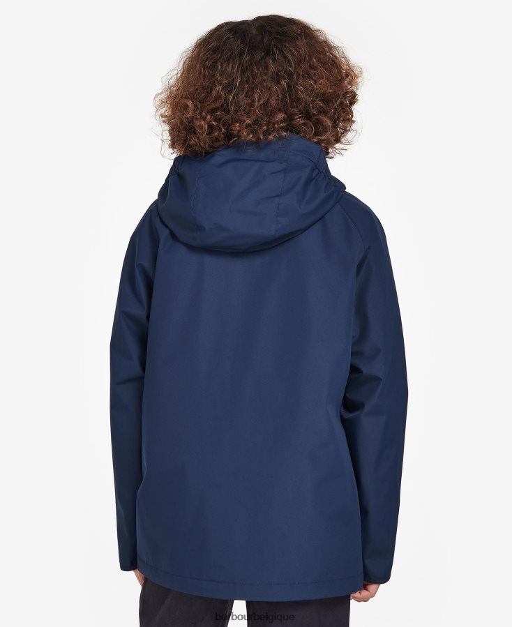 vêtements Barbour domus veste imperméable à capuche marine classique garçons T2L6ZP2490