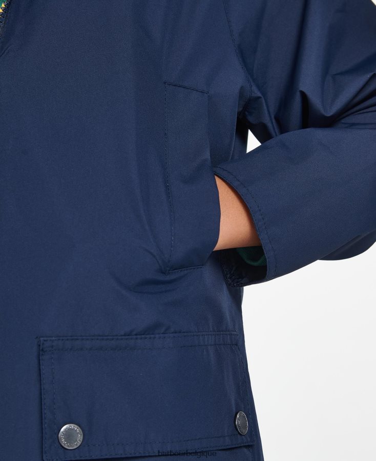 vêtements Barbour domus veste imperméable à capuche marine classique garçons T2L6ZP2490