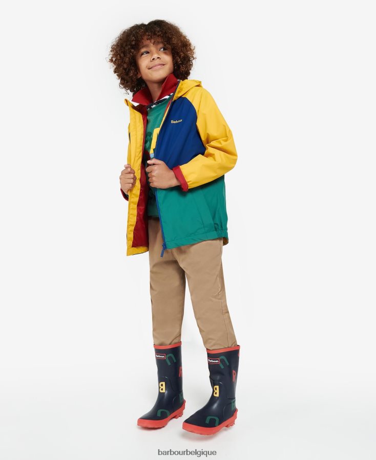 vêtements Barbour veste imperméable cromar ocre garçons T2L6ZP2499