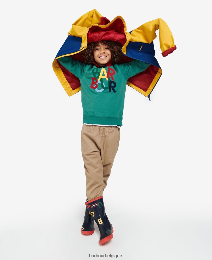 vêtements Barbour veste imperméable cromar ocre garçons T2L6ZP2499