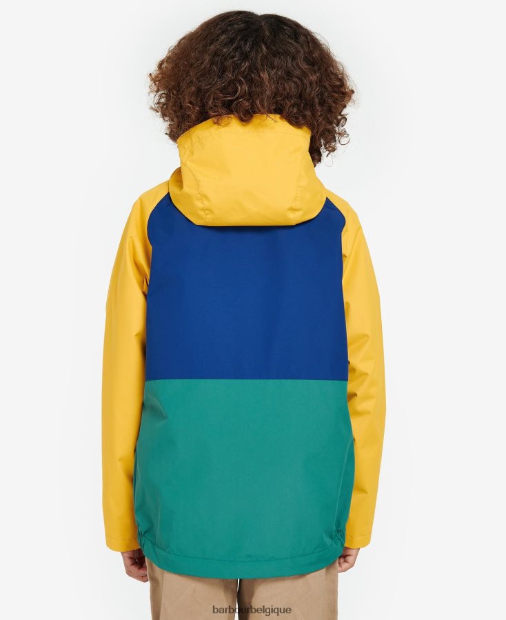 vêtements Barbour veste imperméable cromar ocre garçons T2L6ZP2499